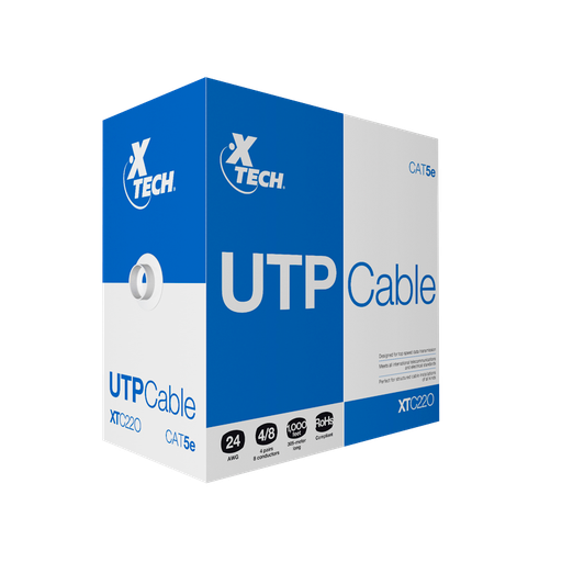 Rollo de cable UTP XTECH CAT5e XTC-220 305 metros 