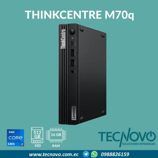 Computador LENOVO ThinkCentre M70q Intel Core I7-14700T 16GB 512GB SSD