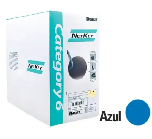 Rollo de cable UTP PANDUIT CAT6 305 metros azul