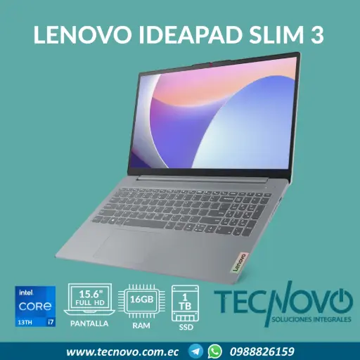 Laptop LENOVO Ideapad Slim 3 15IRH I7-13620H 16GB 1TB SSD 15.6" FHD