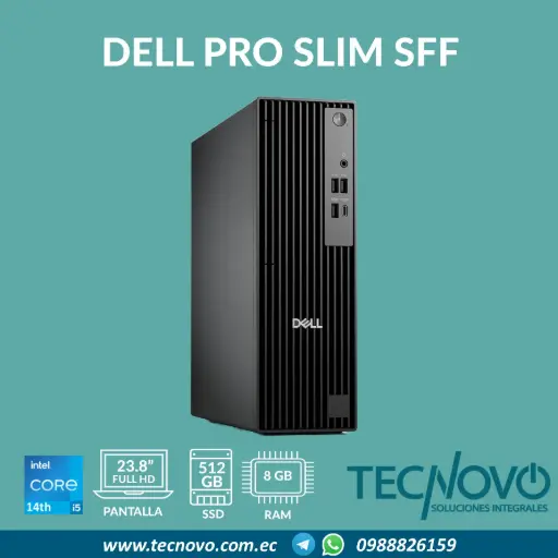 Computador DELL Pro Slim QCS1250 SFF Intel Ultra 5-235U 16GB DDR5 512GB SSD