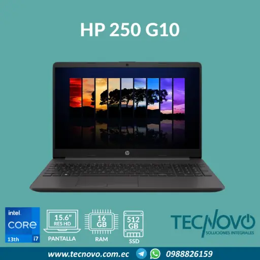 Laptop HP 250 G10 Intel Core I7-1355U 16GB 512GB-SSD 15.6"