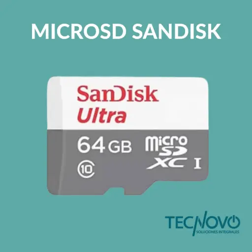 Memoria MicroSD SANDISK Ultra 64gb (adaptador microSDXC a SD Incluido)
