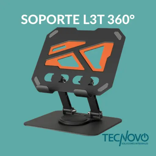 Soporte de escritorio metálico L3T Giratorio 360°