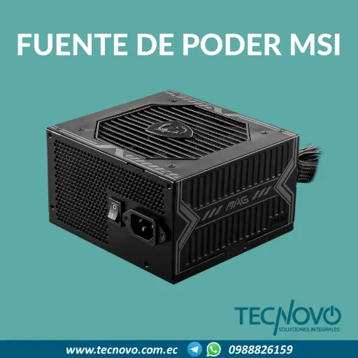 Fuente de poder MSI 650W 80 Plus bronce
