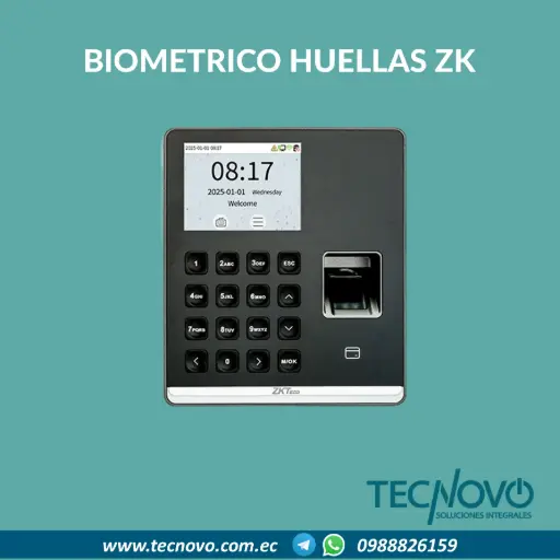 Control biométrico Tarjeta y Huellas ZKTECO SenseFP M1 WIFI