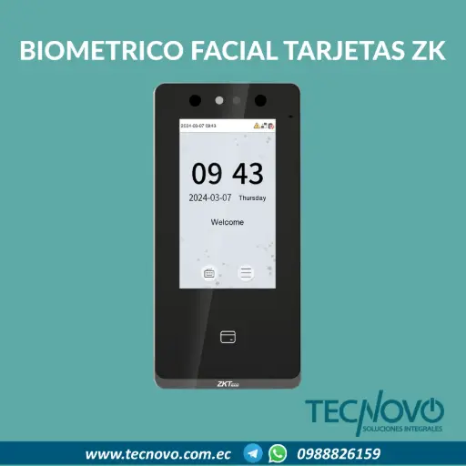 Biométrico facial y tarjetas ZKTECO ZK SENSEFACE 4B WIFI 