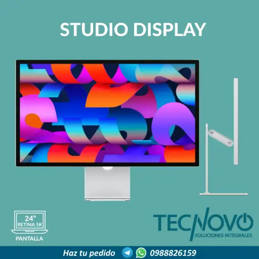 Monitor Apple Studio Display 24" Retina 5K Inclinacion y altura ajustable