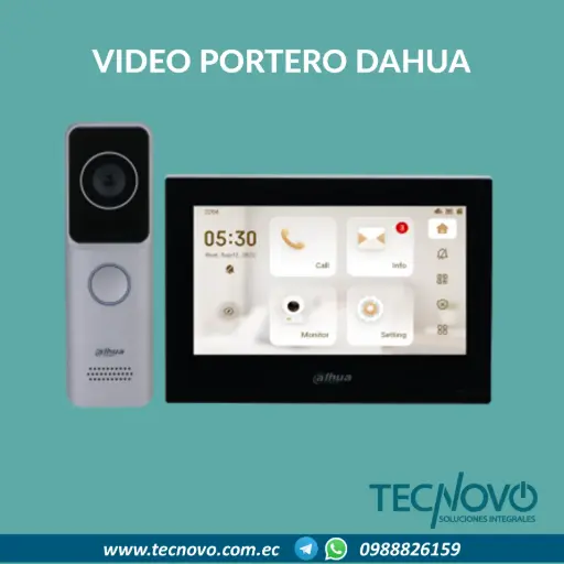 Kit video portero DAHUA con Monitor de 7" y Cámara.