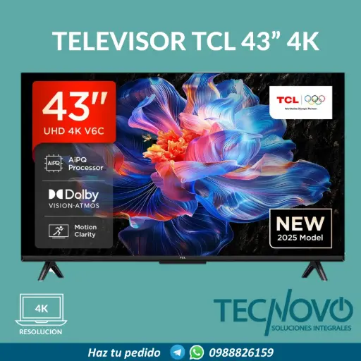 Televisor TCL 43" UHD 43V6C