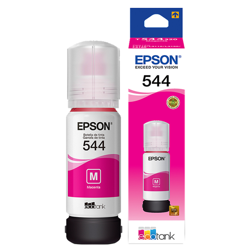 Tinta EPSON T544 Original a Color para modelos EcoTank L1110, L1210, L1250 ,L1260, L3110, L3150, L3160, L3210, L3250, L3251, L3260, L3560, L5190, L5290, L5590