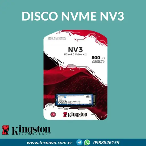 Disco KINGSTON NVMe 500GB Interno NV3
