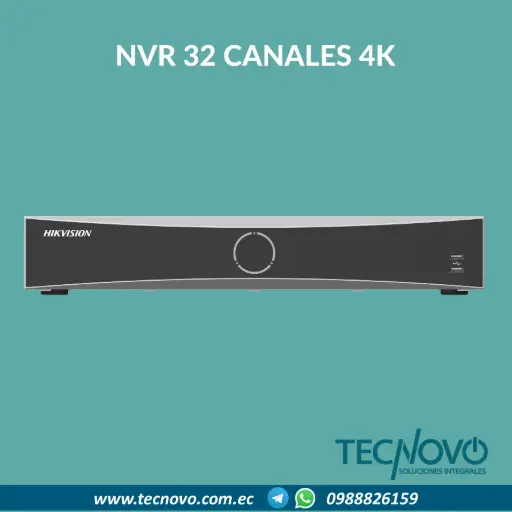 Grabador NVR HIKVISION 32-ch AcuSense 4K