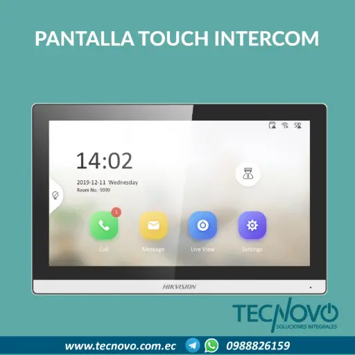 Pantalla Touch para Video Portero de edificios TCP/IP 2 CH