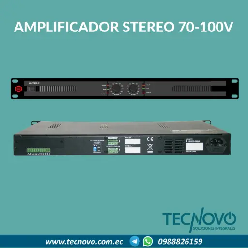 AMPLIFICADOR SHOW AH 500.2 STEREO 70-100V