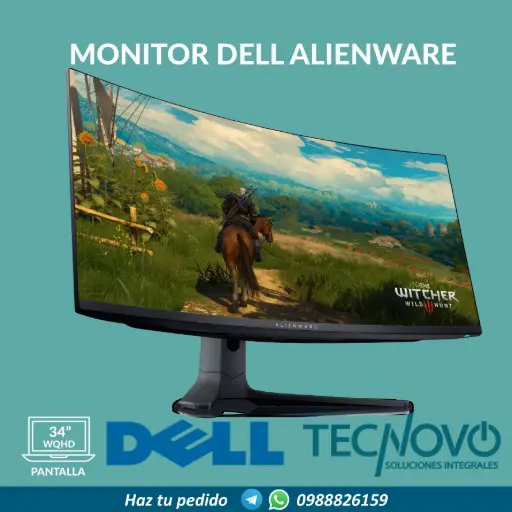 Monitor DELL Alienware Curvo QD OLED WQHD 34" 165Hz