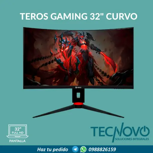 MONITOR TEROS GAMING 32" CURVO