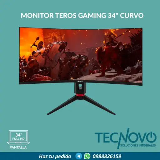 MONITOR TEROS GAMING 34" CURVO WQHD