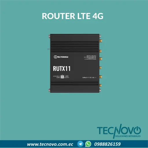 Router LTE RUTX11 CONECTIVIDAD 4G LTE (Cat 6), 3G, 2G  
