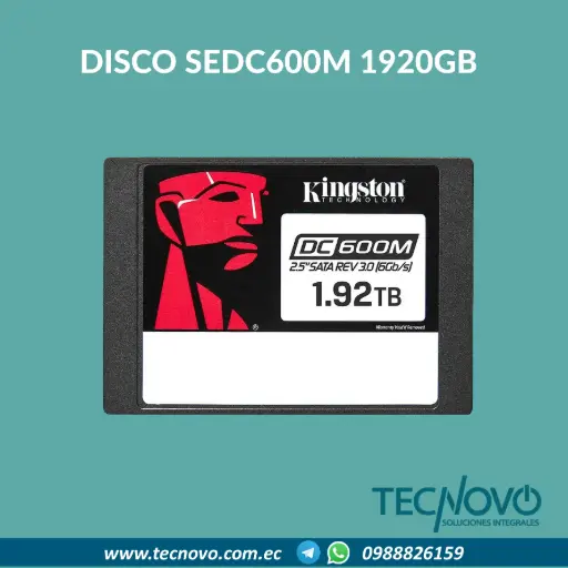 Disco KINGSTON SSD SEDC600M MIXED 1920GB SATA 6GBPS 2.5"