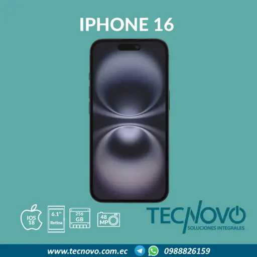 Celular Apple Iphone 16 256GB 5G
