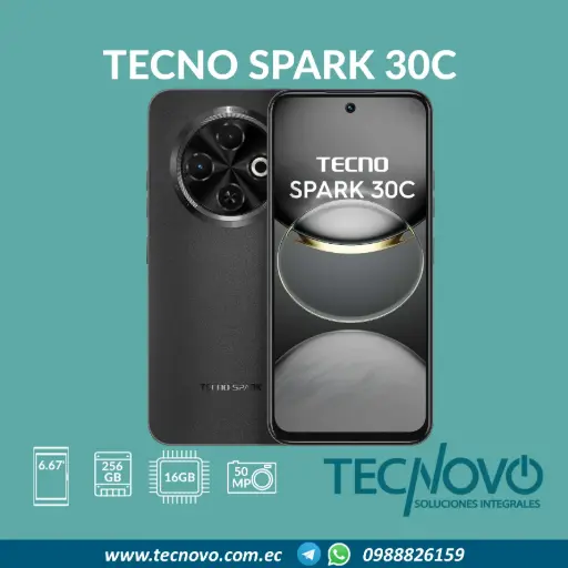 Celular TECNO Spark 30C 16GB (8GB+8GB)/256GB 