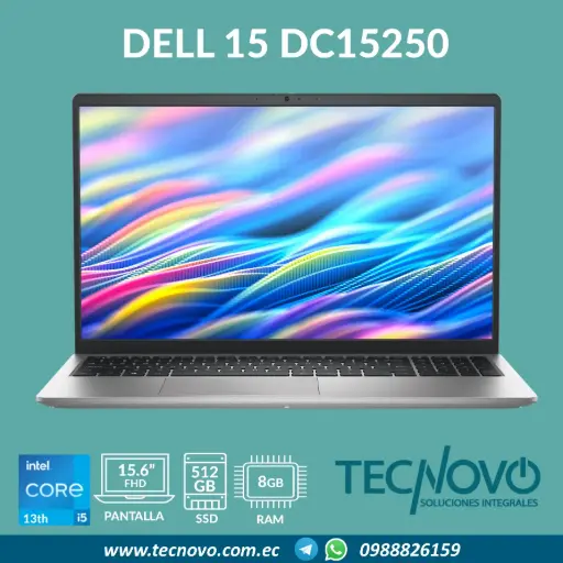 Laptop DELL 15 DC15250 Intel Core I5-1334U 8GB 512GB SSD 15.6" FHD