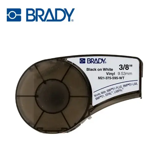 Cinta BRADY Vinyl 3/8" 9.53mm BLANCO