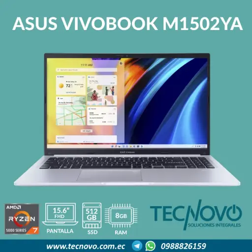 Laptop ASUS VivoBook M1502YA AMD Ryzen 7-5825U 8GB 512GB SSD 15.6" FHD