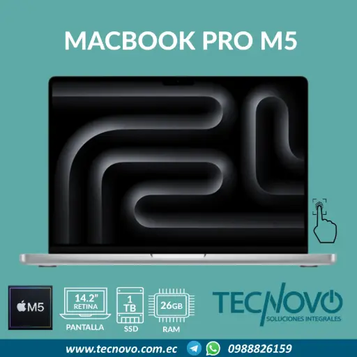 Laptop APPLE MacBook Pro M5 10-core Chip 10-core GPU 26GB 1TB 14,2" Retina