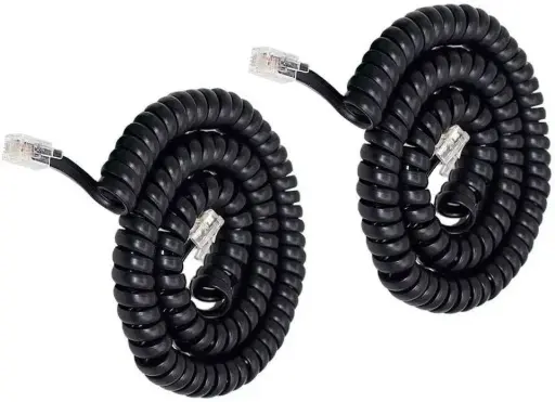 Cable espiral para teléfono 1.5 mts (terminal RJ11) 