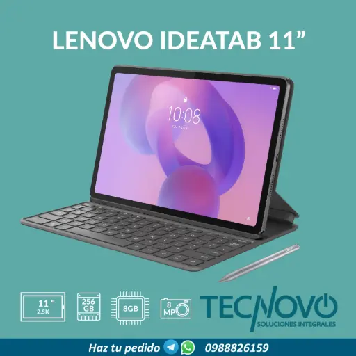 Tablet LENOVO IdeaTab TB-336ZU 8GB 256GB 11" LTE 5G 2.5K Incluye ESTUCHE TECLADO + LAPIZ 