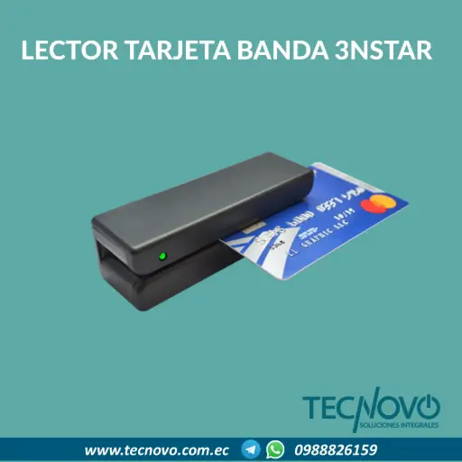 Lector 3NSTAR MSR003 de Tarjeta Banda Magnetica/Track Bidireccional USB