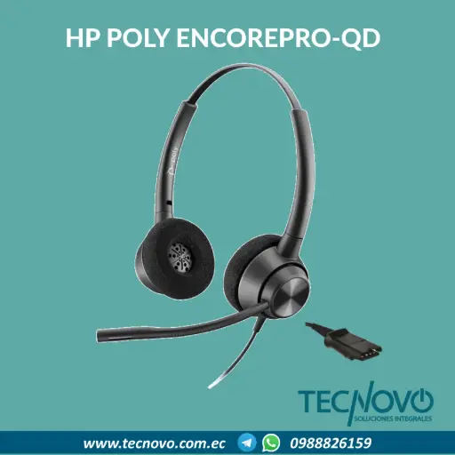 Auriculares HP Poly EncorePro 320 Stereo QD