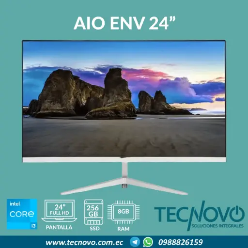 COMPUTADOR ENV AIO CORE I3-4160 8GB RAM 256GB SSD 24" FHD