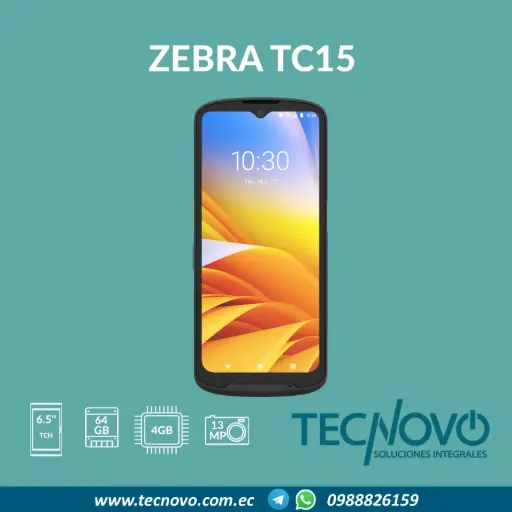 Computadora móvil ZEBRA TC15 NFC CHIP WIFI 6.5" TACTIL