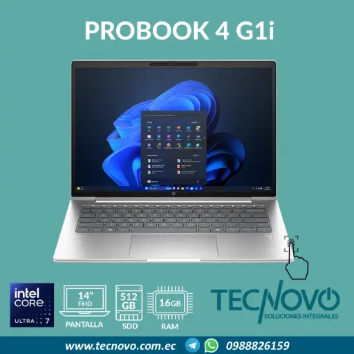 Laptop HP  ProBook 4 G1i Intel Core Ultra 7-255U 16GB 512GB SSD 14" FHD