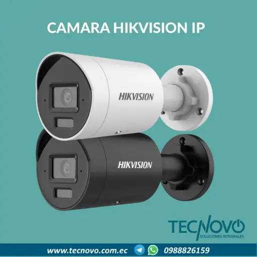 Cámara HIKVISION IP Tubo luz híbrida 8MP L 28MM H265+ con micrófono