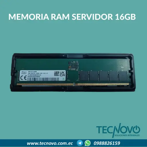 Memoria Ram para Servidor SK Hynix 16GB DDR5 UDIMM 5600MT/s