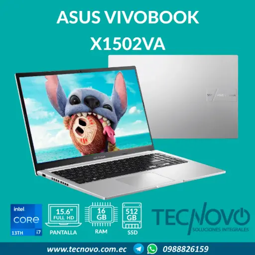 Laptop ASUS VivoBook F1605VA Intel Core I7-1355U 16GB 1TB SSD 16" WUXGA
