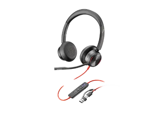 Auriculares Hp Poly Headset Black Wire 8225 Usb-C+Usb-A
