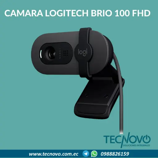 Cámara Web LOGITECH BRIO 100 FULL HD 1080p USB