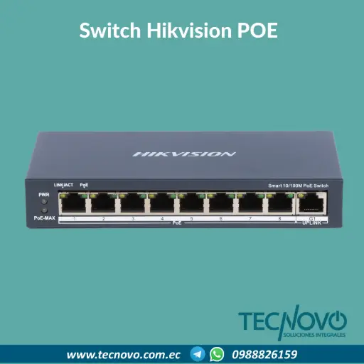 Switch Hikvision POE DS-3E1309P-EI 8 Puertos