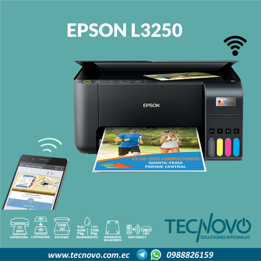 Impresora EPSON L3250 Multifunción Color WIFI A4