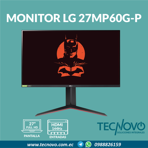 Monitor LG 27MP60G Full HD 27"