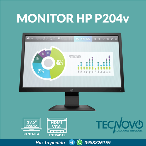Monitor HP P204v 19.5" HD