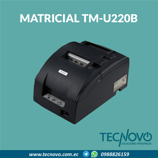 Impresora EPSON POS Matricial TM-U220PB Paralelo + Cortador