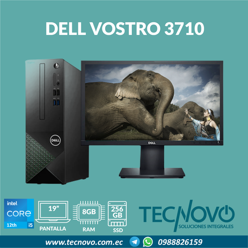 Computador DELL VOSTRO 3710 SFF I5-12500 8GB 256GB SSD + Monitor E1920H