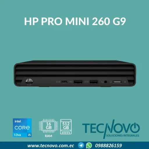 Computador HP Pro Mini 260 G9 Intel Core I5-1344U 16GB 512GB