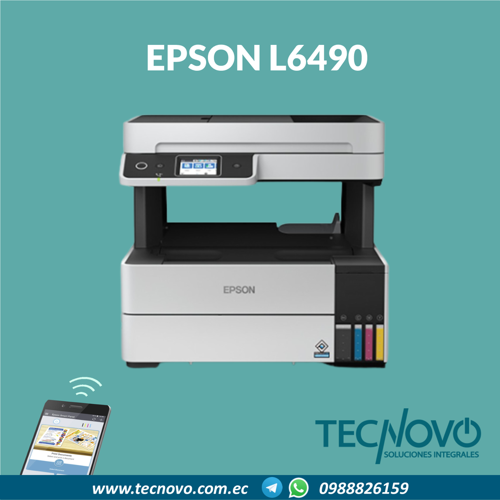 Impresora EPSON L6490 Multifunción Color WIFI ADF DUPLEX TECNOVO